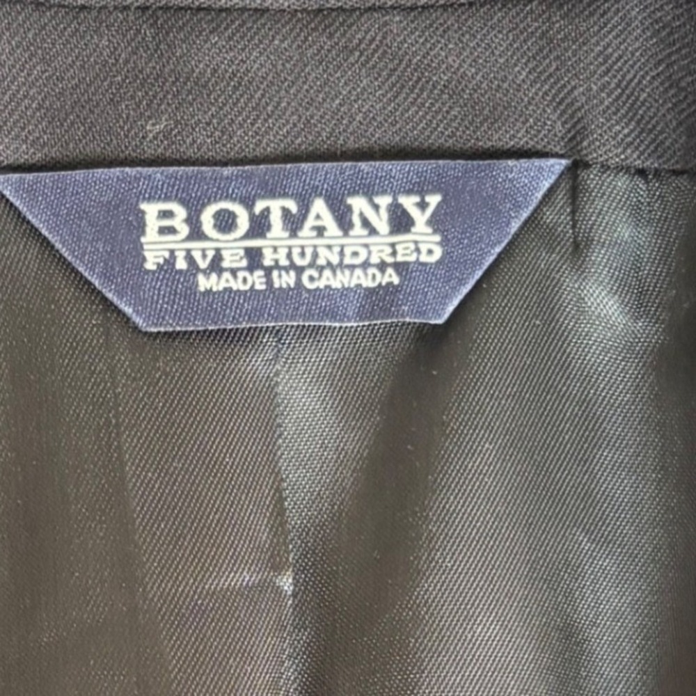 VTG Botany 500 Mens Navy Blue Wool Blazer Sport Coat Gold Buttons 46 Long - Picture 3 of 14
